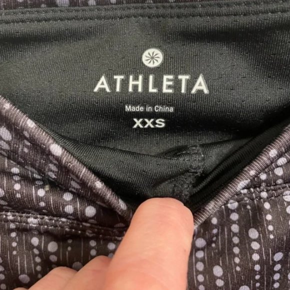 🔥3/$30 Athleta Printed Power Mesh CYA Micro Skirt Black Galaxy Dots Athletic - Picture 6 of 13